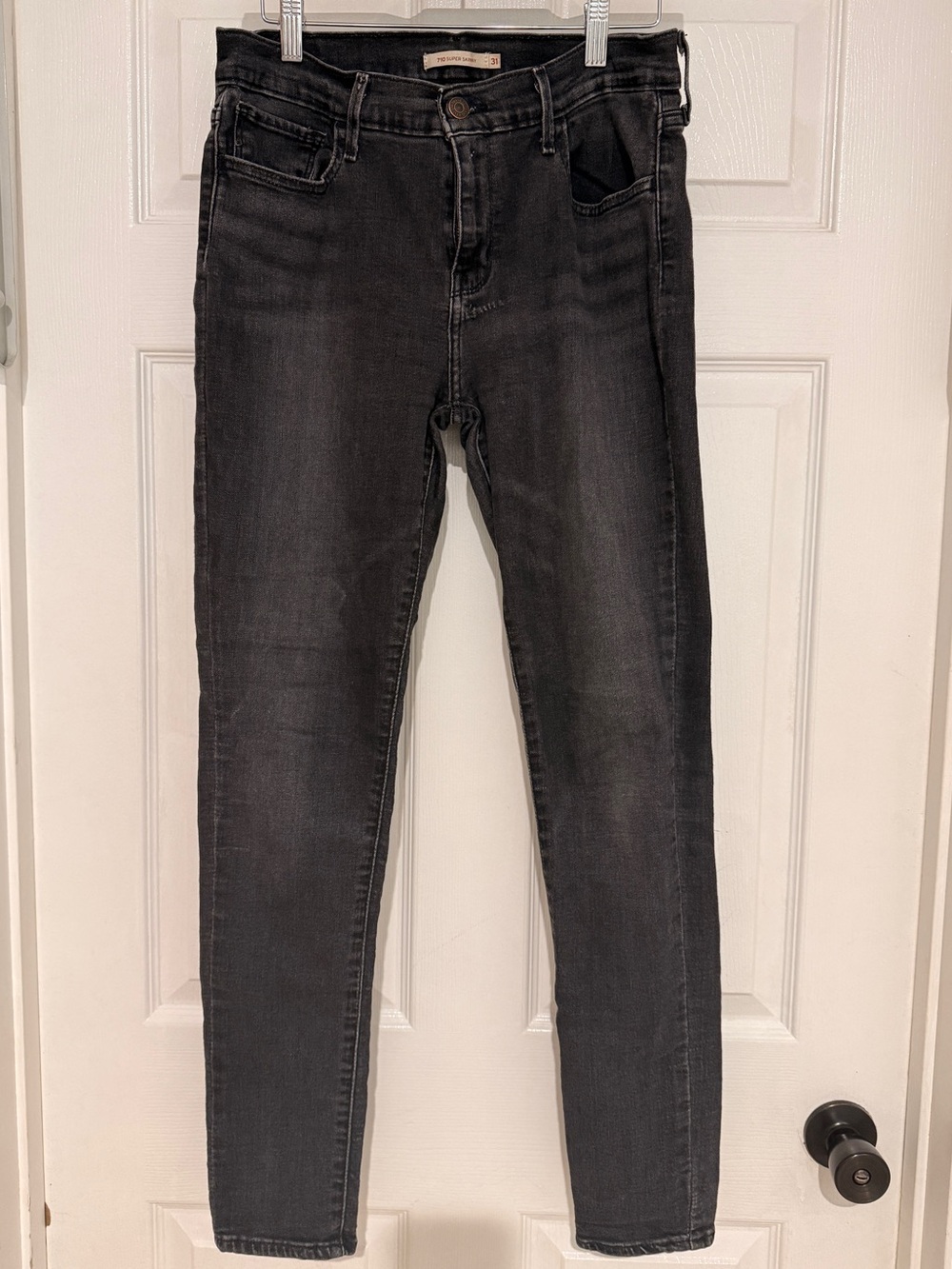 Levi's Black 710 Skinny High-Rise Jeans for Women